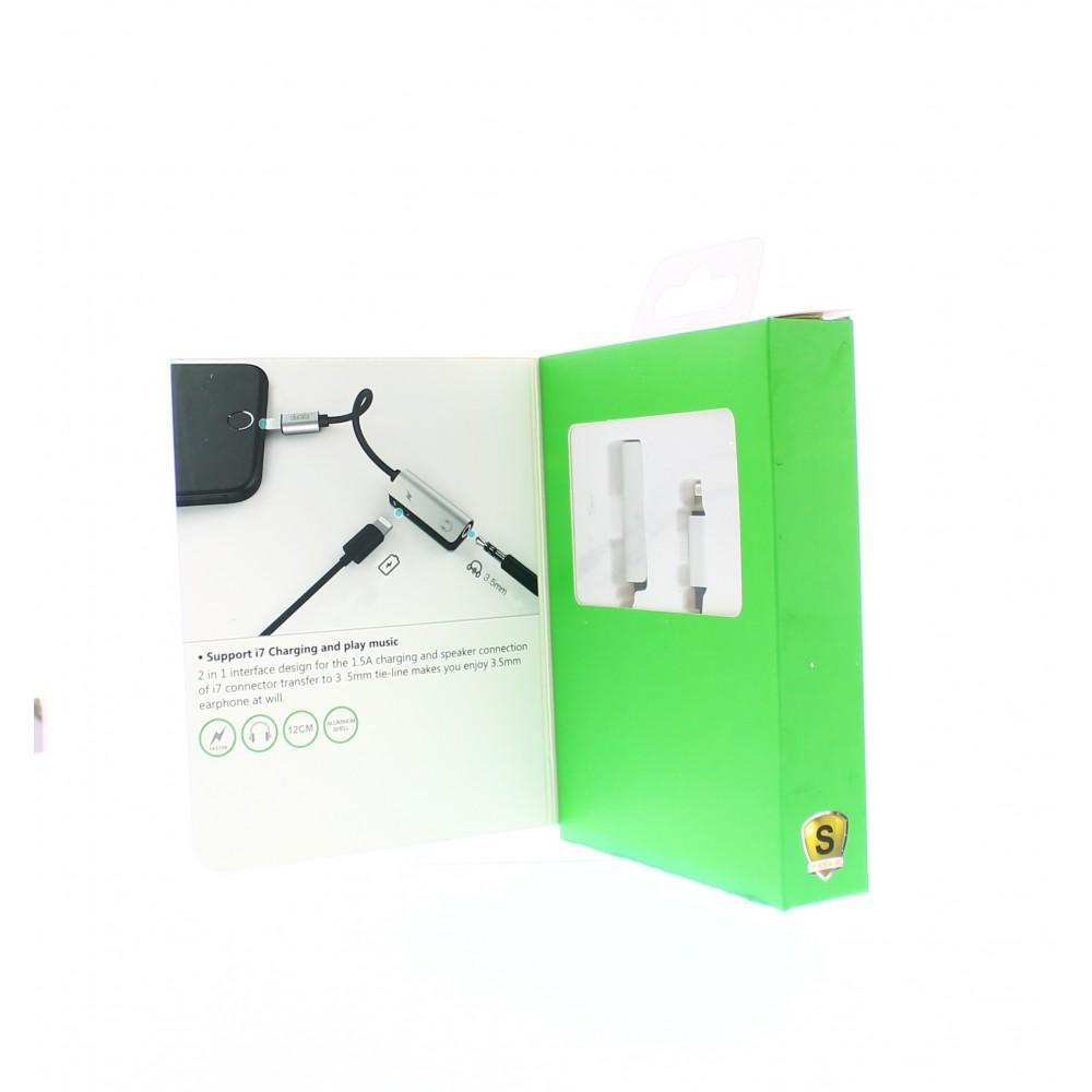 Adaptateur Durata 2 in 1 Recharge + Audio 3 5 mm pour iPhone