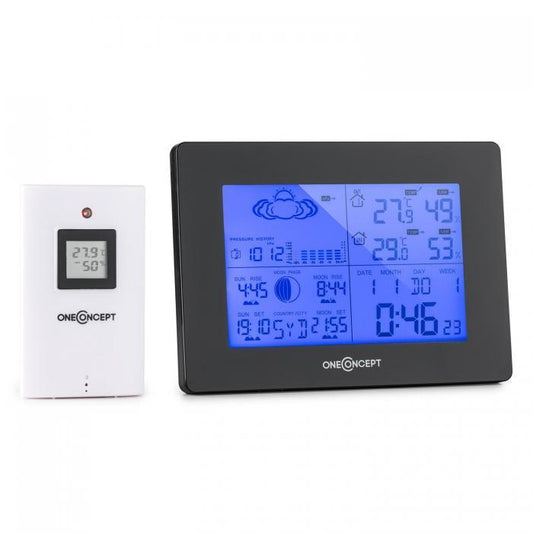 Bergen Station Météo Sans Fil Piles Alarme Capteur Extérieur Fourni