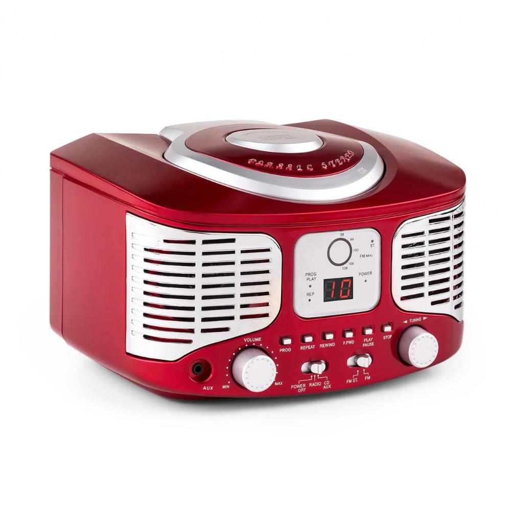 Lecteur CD Player Portable Auna RETRO Anlage Aux-In / Radio FM