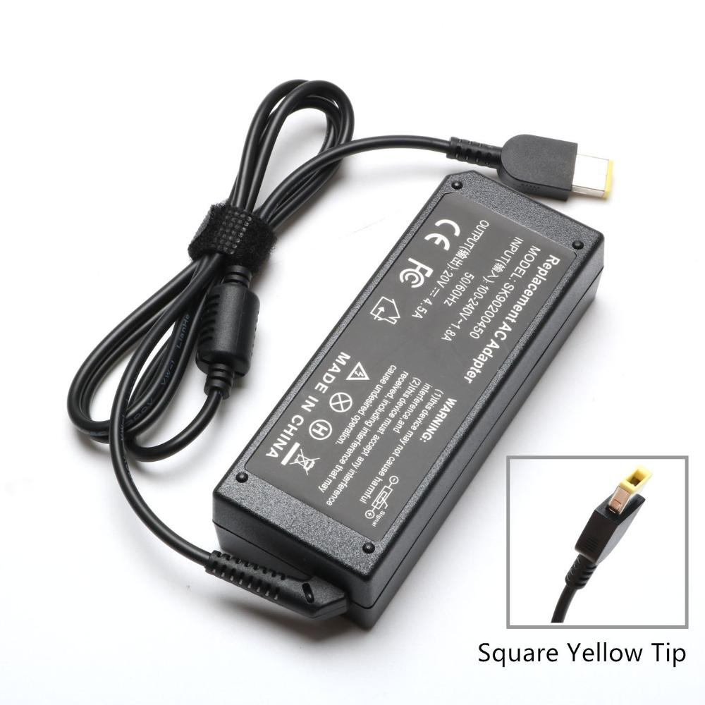 Adaptateur Chargeur de Remplacement 20V 4.5A 90W USB pour Lenovo ThinkPad 