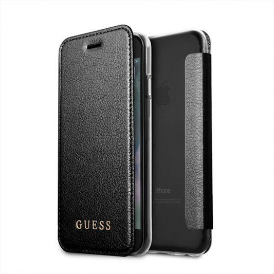 Coque Étui GUESS Irèscent Elégant Cover Book Case pour iPhone 8/7/6S - Black
