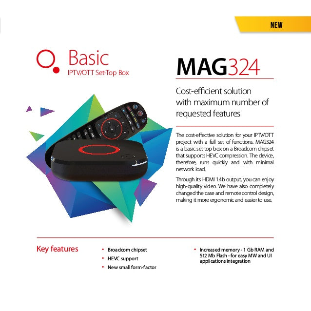 magasin MAG 324/325 Boitier Décodeur BOX OTT IPTV WIFI by Infomir